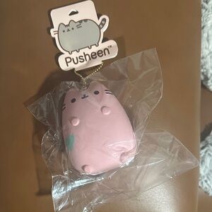 Pusheen Pink Squishy with Blue Accent